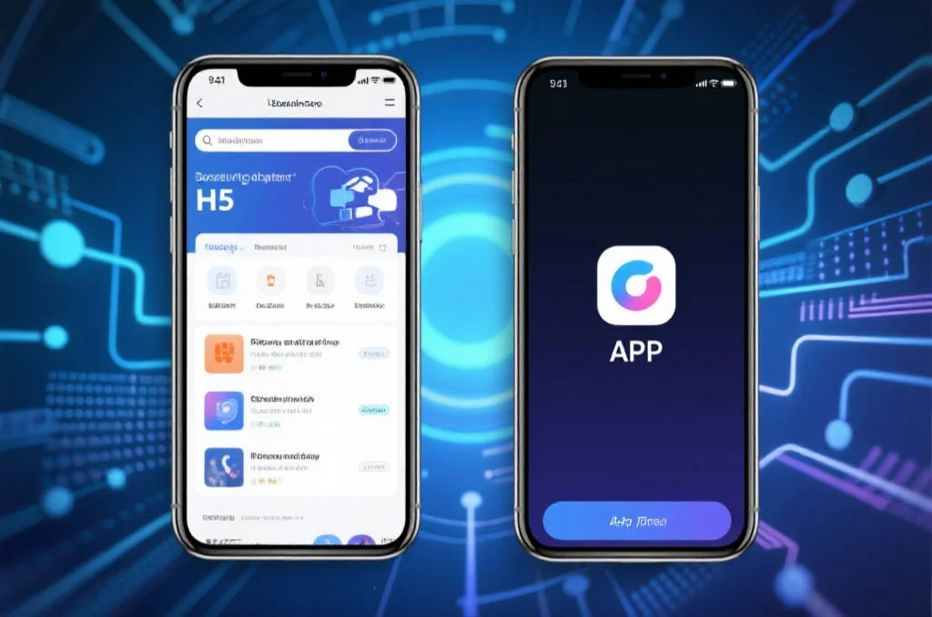 客户端APP与H5界面对比图